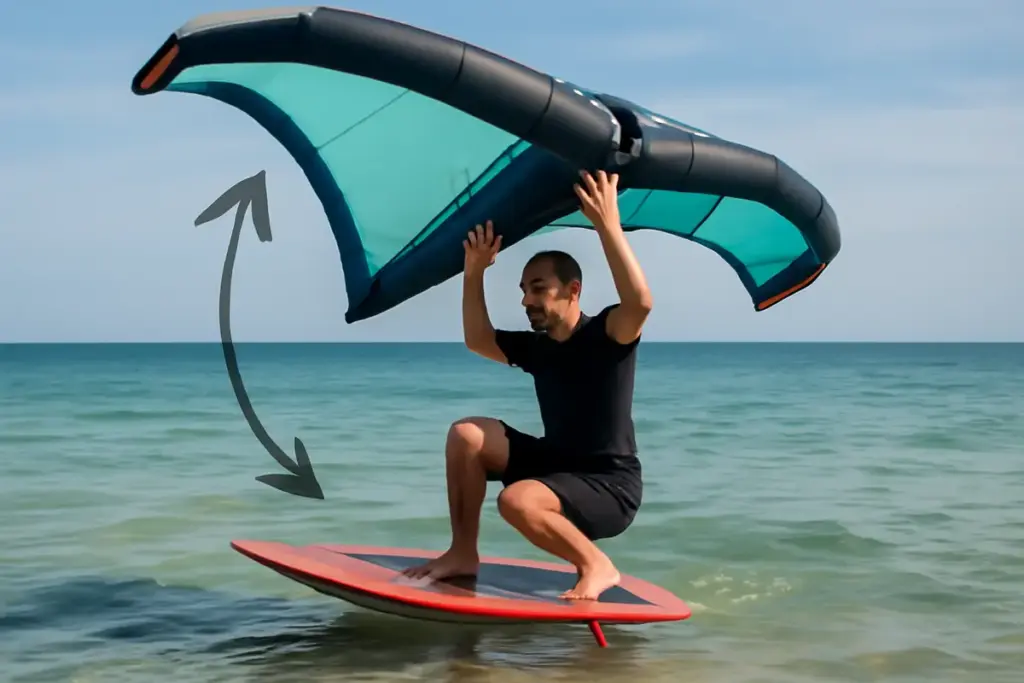 Tecniche di partenza in acqua bassa per il wingfoil: evita cadute con questi movimenti mirati