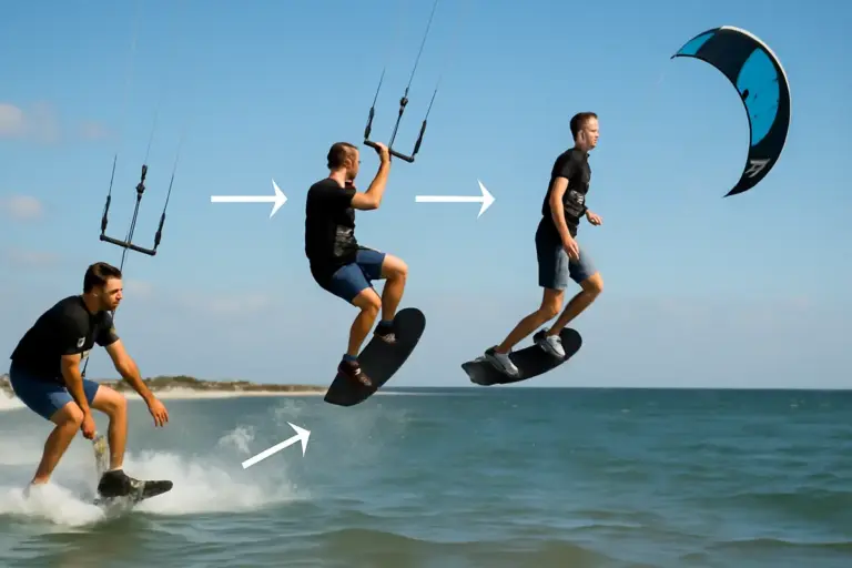Kitesurf progressione salti: esercizi mirati che fanno davvero migliorare lo stacco