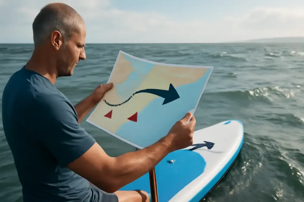 Itinerario consigliato per downwind sup: goditi il massimo della spinta naturale evitando le zone trappola